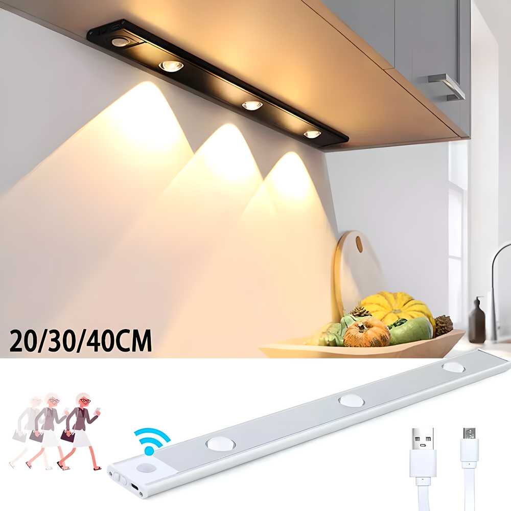 LumiSense: USB Rechargeable LED Motion Sensor Cabinet Light – Smart Lighting On Demand