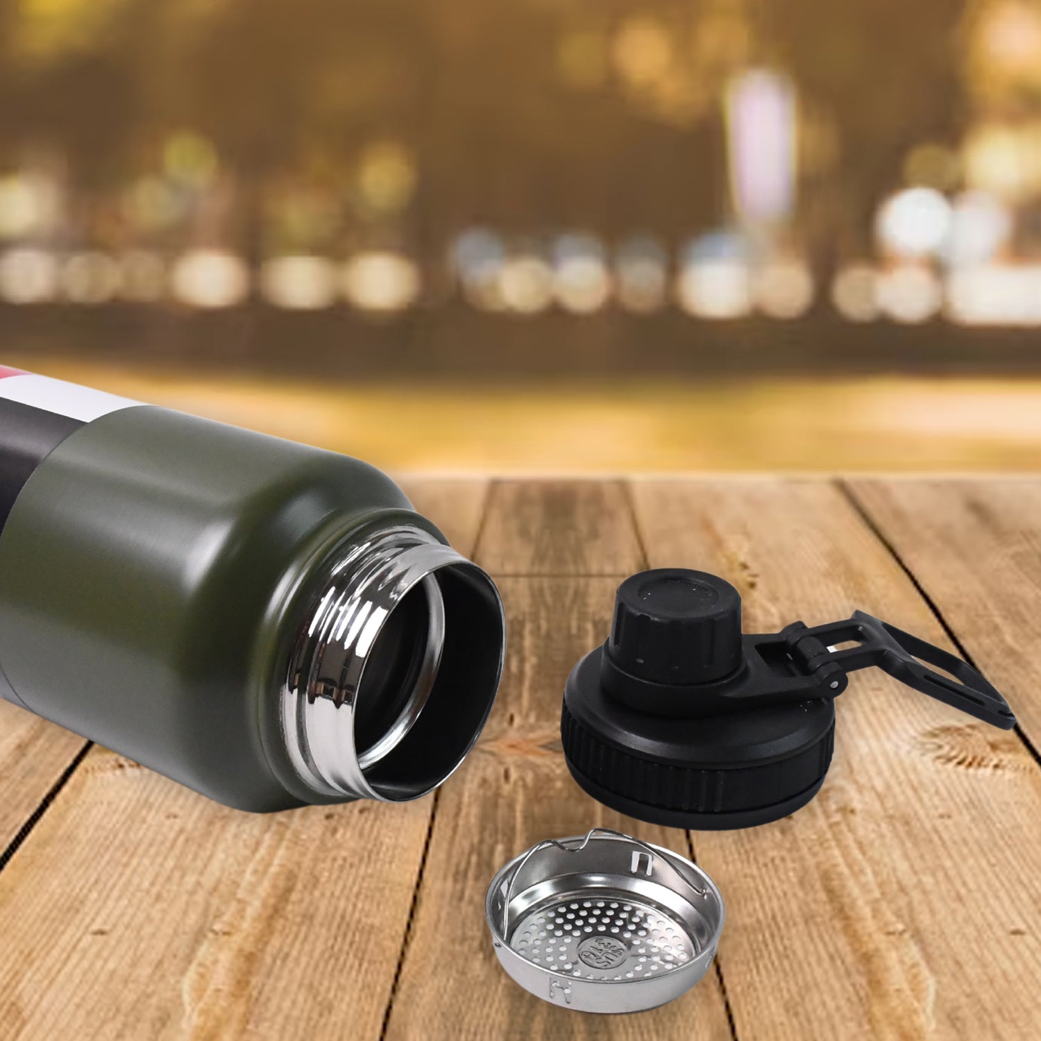 Stainless Steel Double Wall Vacuum-insulated Drink Water Bottle (1Liter)