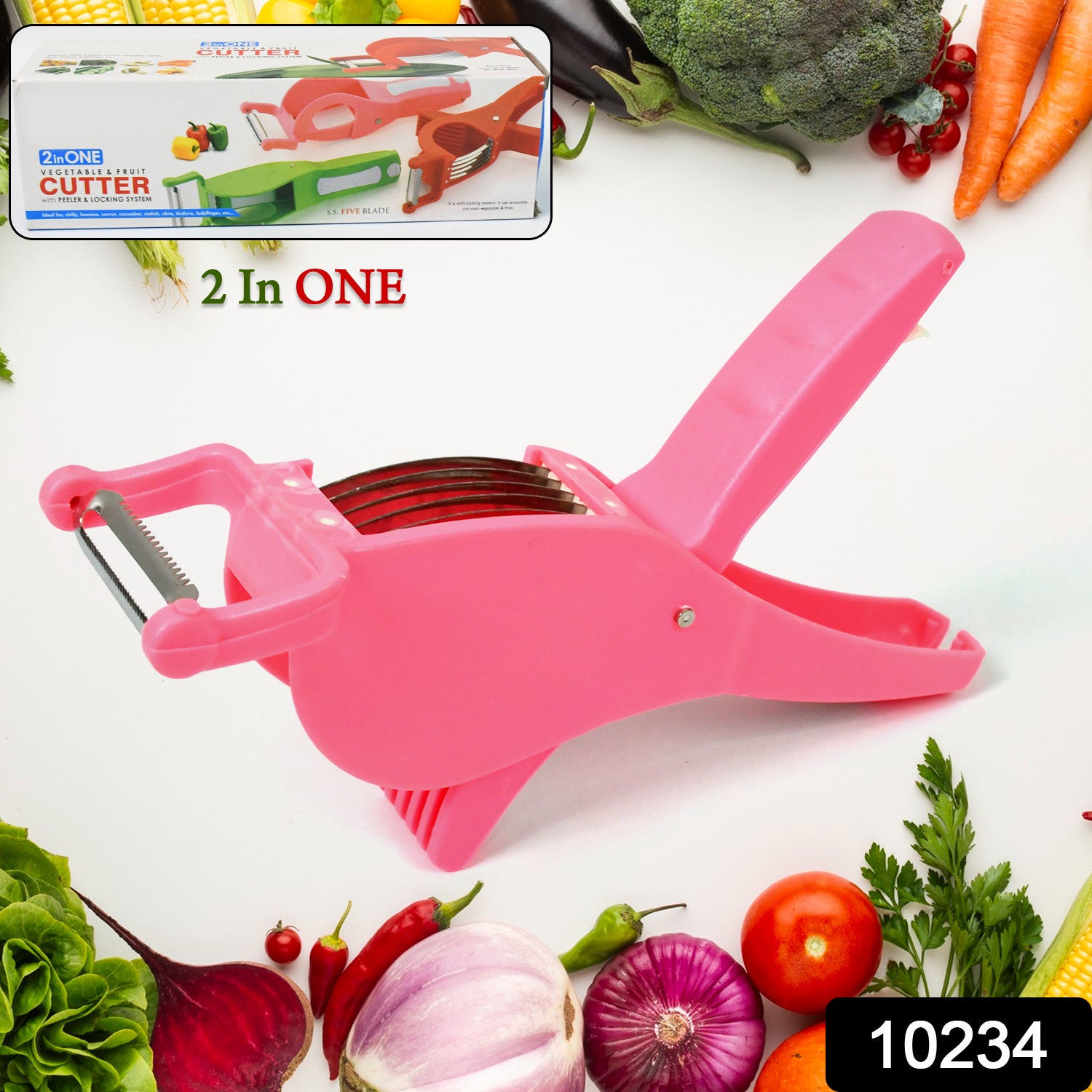 Vegetable & Fruit Multi Cutter 5 Blade Vegetable Cutter With Peeler