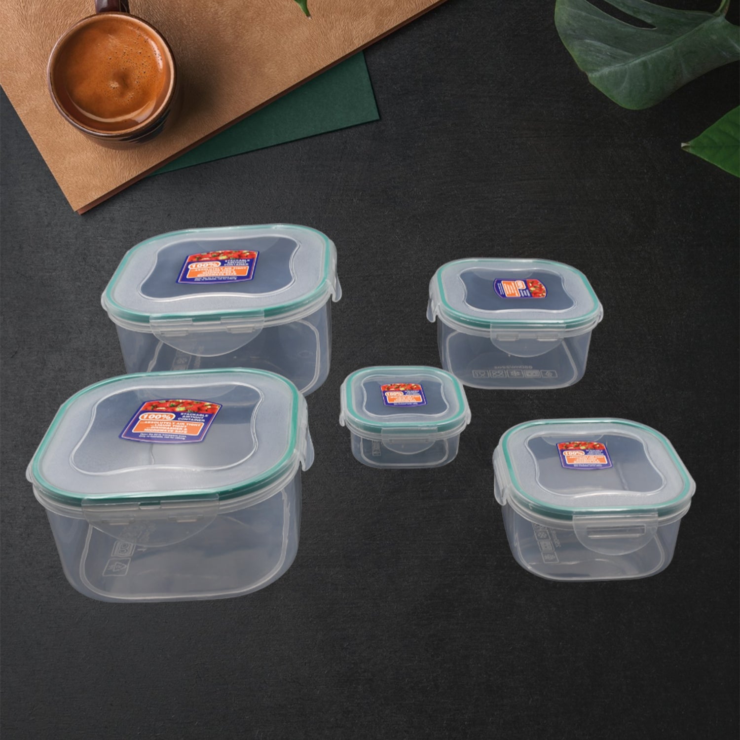 Kitchen Containers Set Fridge Storage Boxes (5 Ps Set)