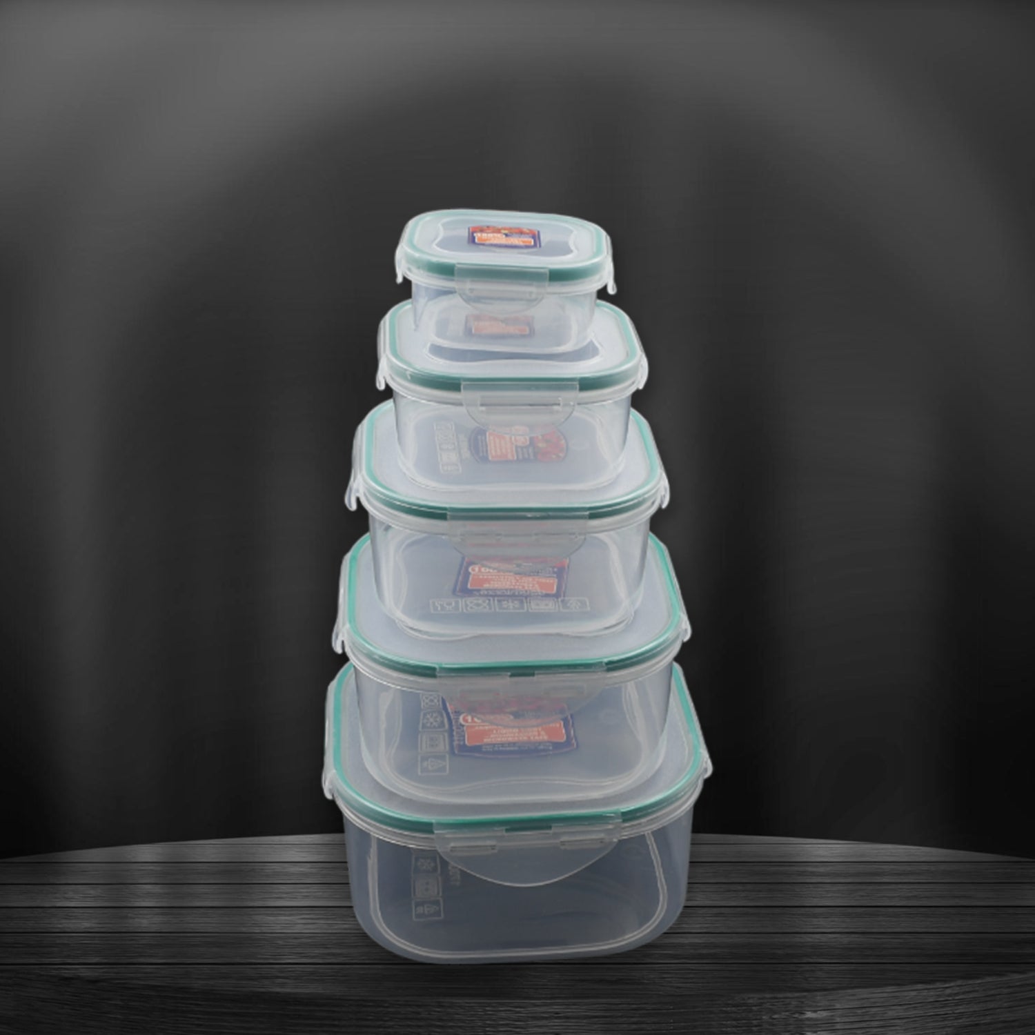 Kitchen Containers Set Fridge Storage Boxes (5 Ps Set)