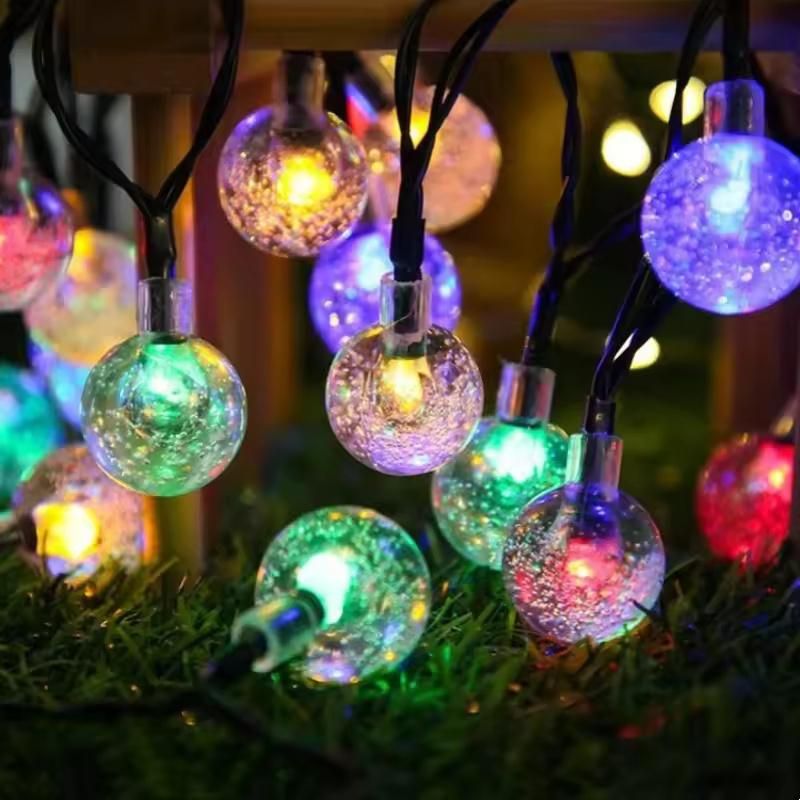 LumiBubbles: 14-LED Crystal Bubble Ball String Fairy Lights – For Whimsical, Dreamy Decor