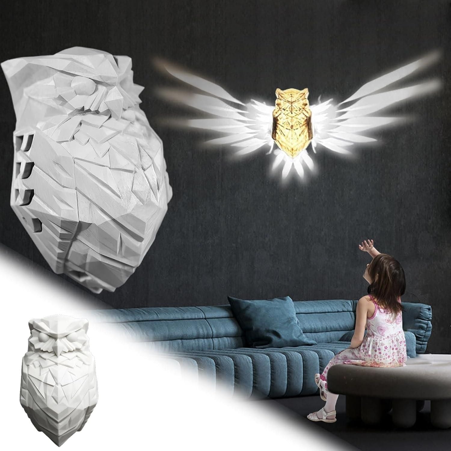 OwlGlow: Wall-Mounted Owl Night Lamp – Whimsical Charm Meets Soft Illumination
