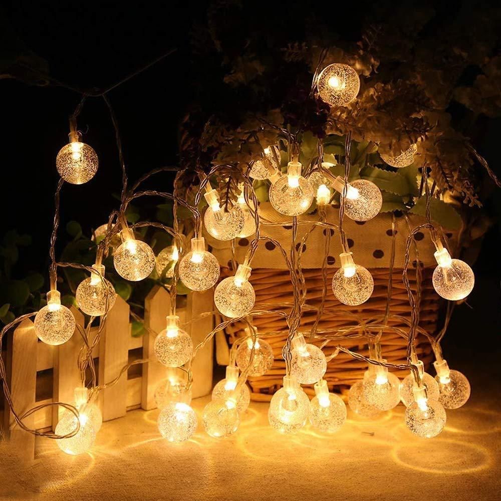 CrystalGlow 16-LED Ball String Lights – Elegant Ambience for Every Occasion