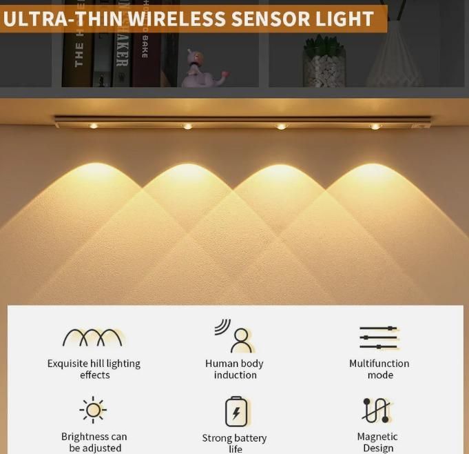 LumiSense: USB Rechargeable LED Motion Sensor Cabinet Light – Smart Lighting On Demand