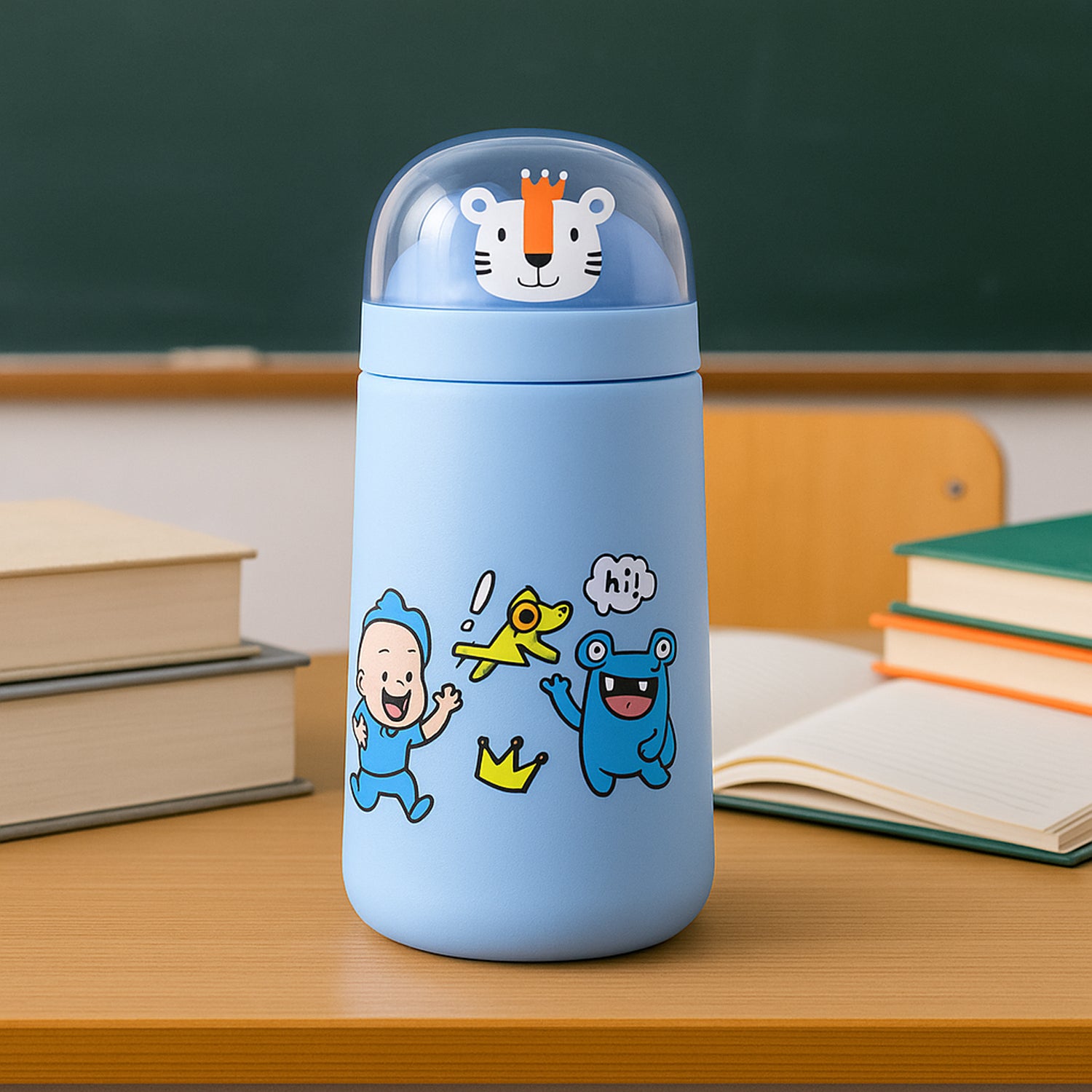 Double Wall Cartoon Glass Water Bottle 350ml
