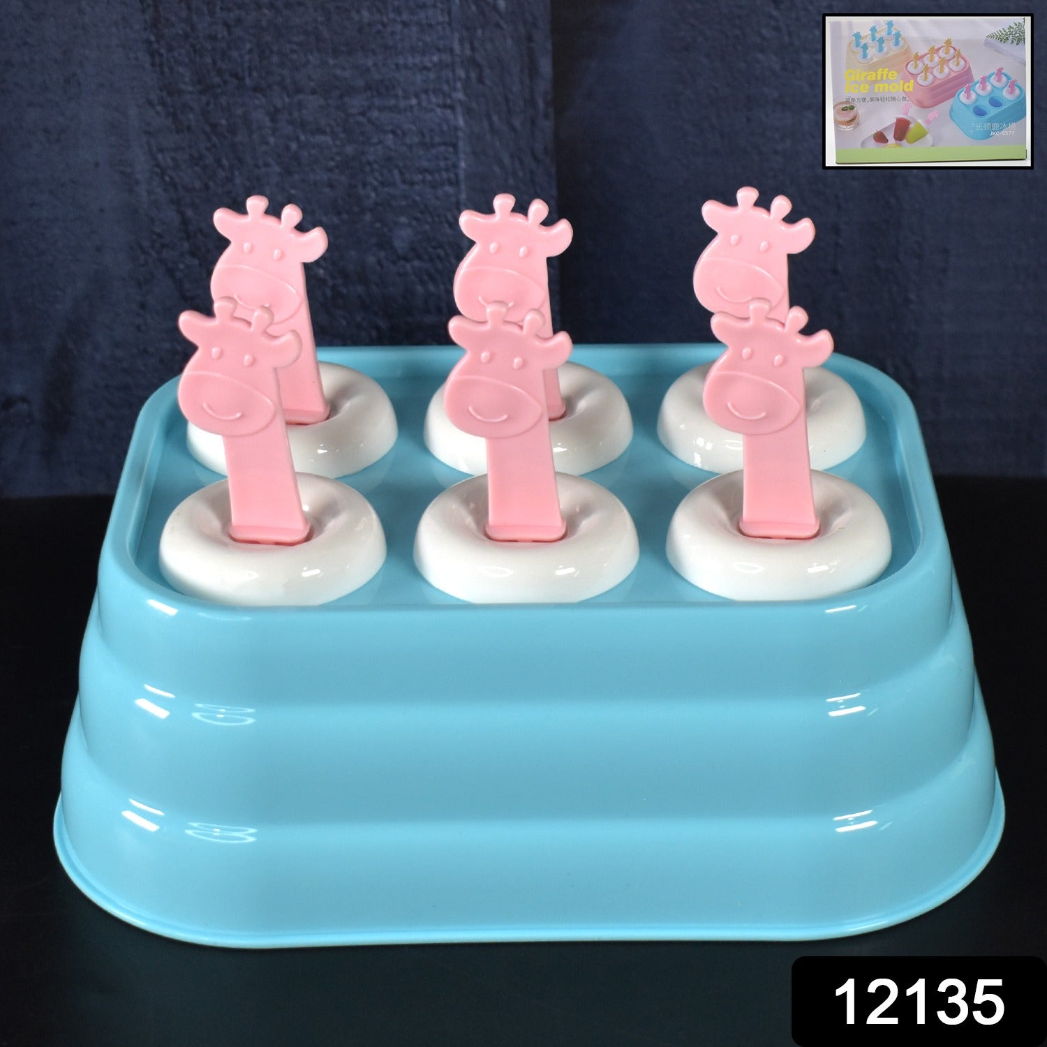 Cavity Popsicle Molds Plastic Giraffe Shape Ice Moulds