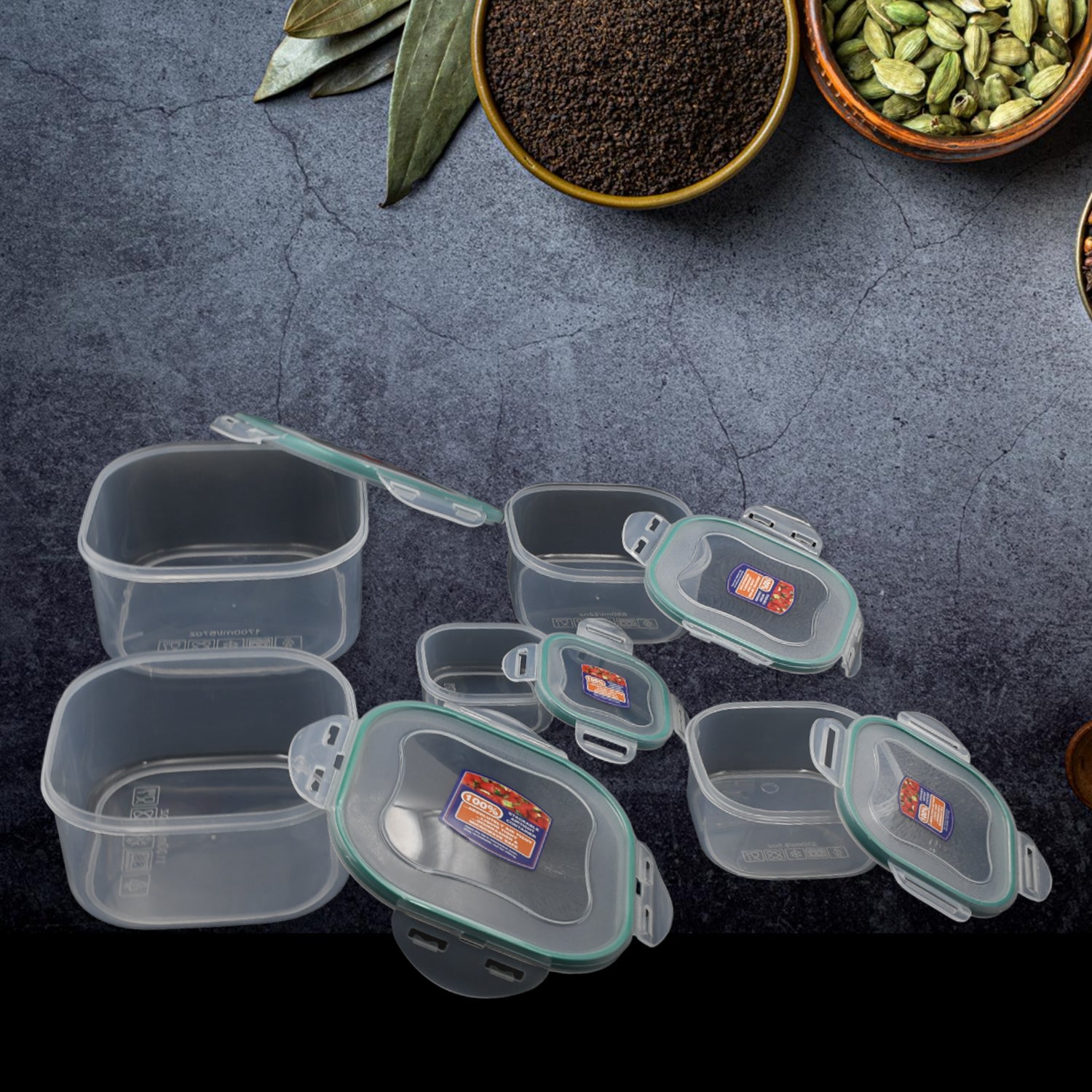 Kitchen Containers Set Fridge Storage Boxes (5 Ps Set)