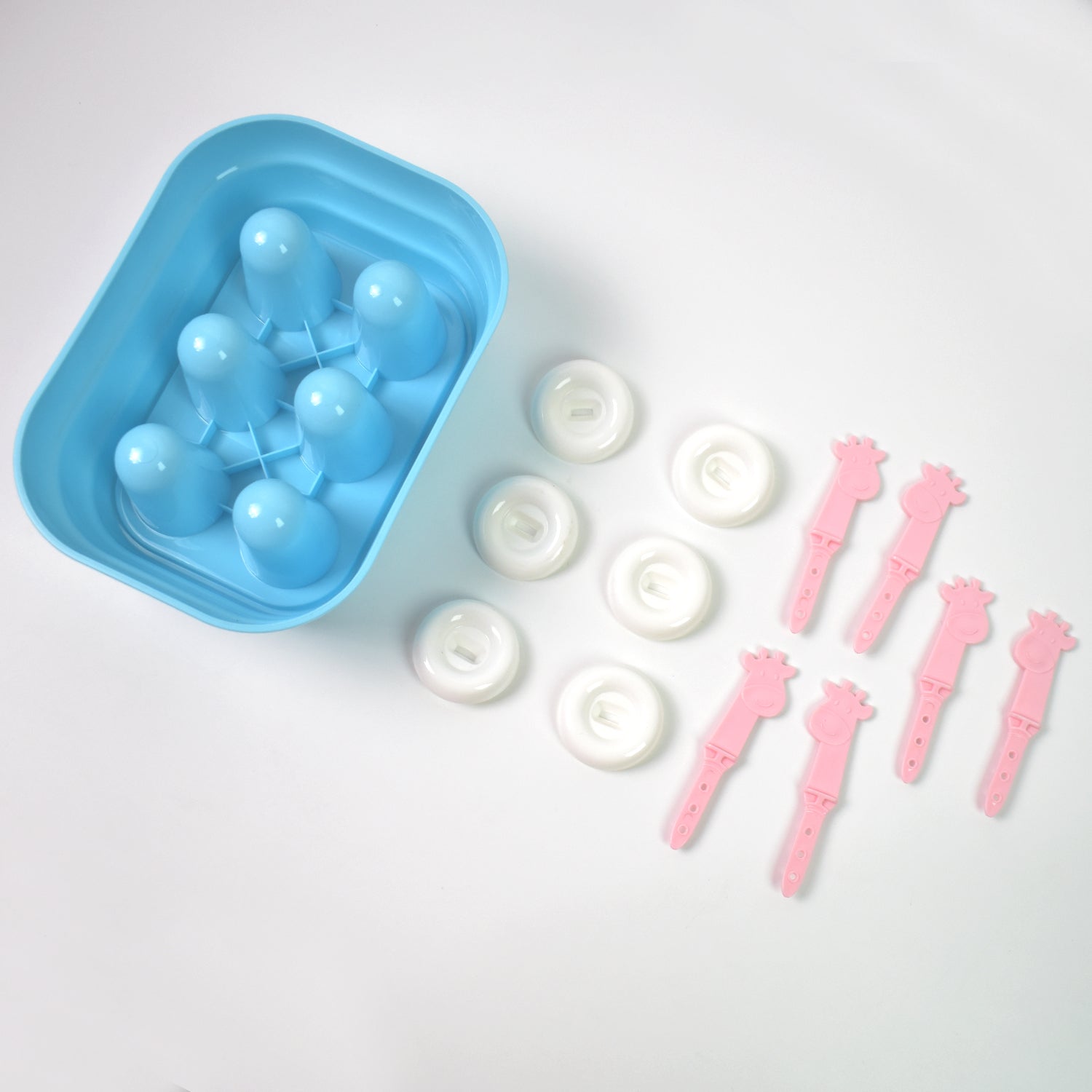 Cavity Popsicle Molds Plastic Giraffe Shape Ice Moulds