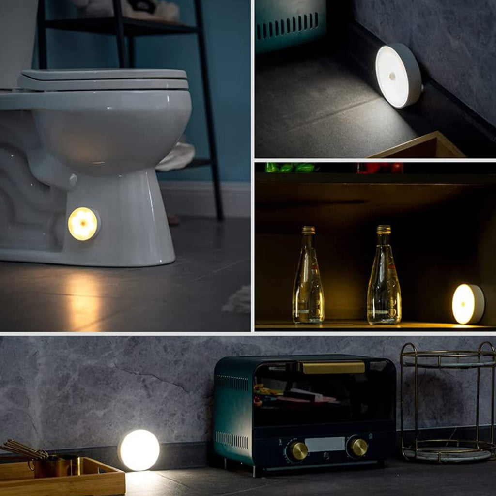 Round Shape  Led Motion Sensor Induction Led Light- 8pcs