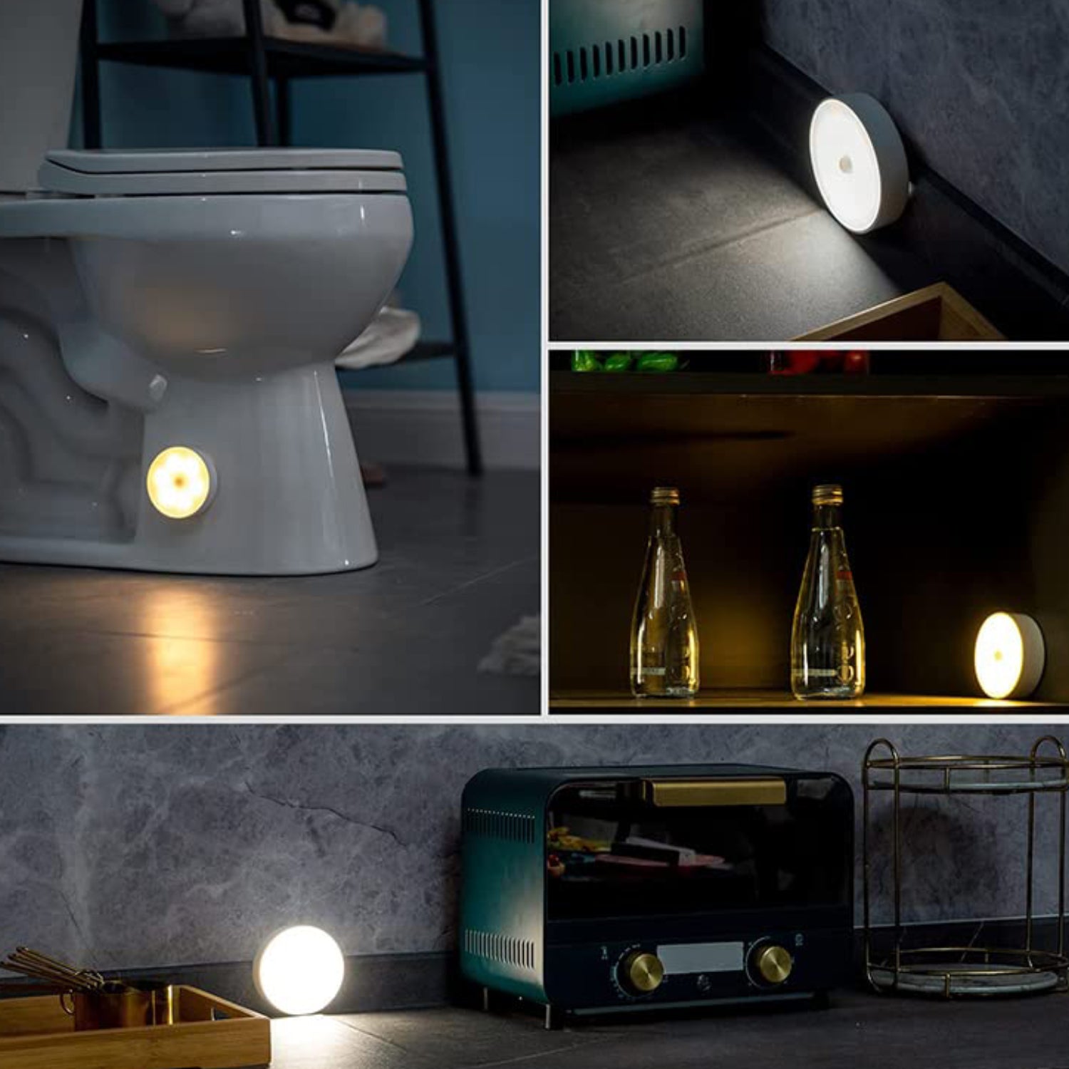 Round Shape  Led Motion Sensor Induction Led Light- 8pcs