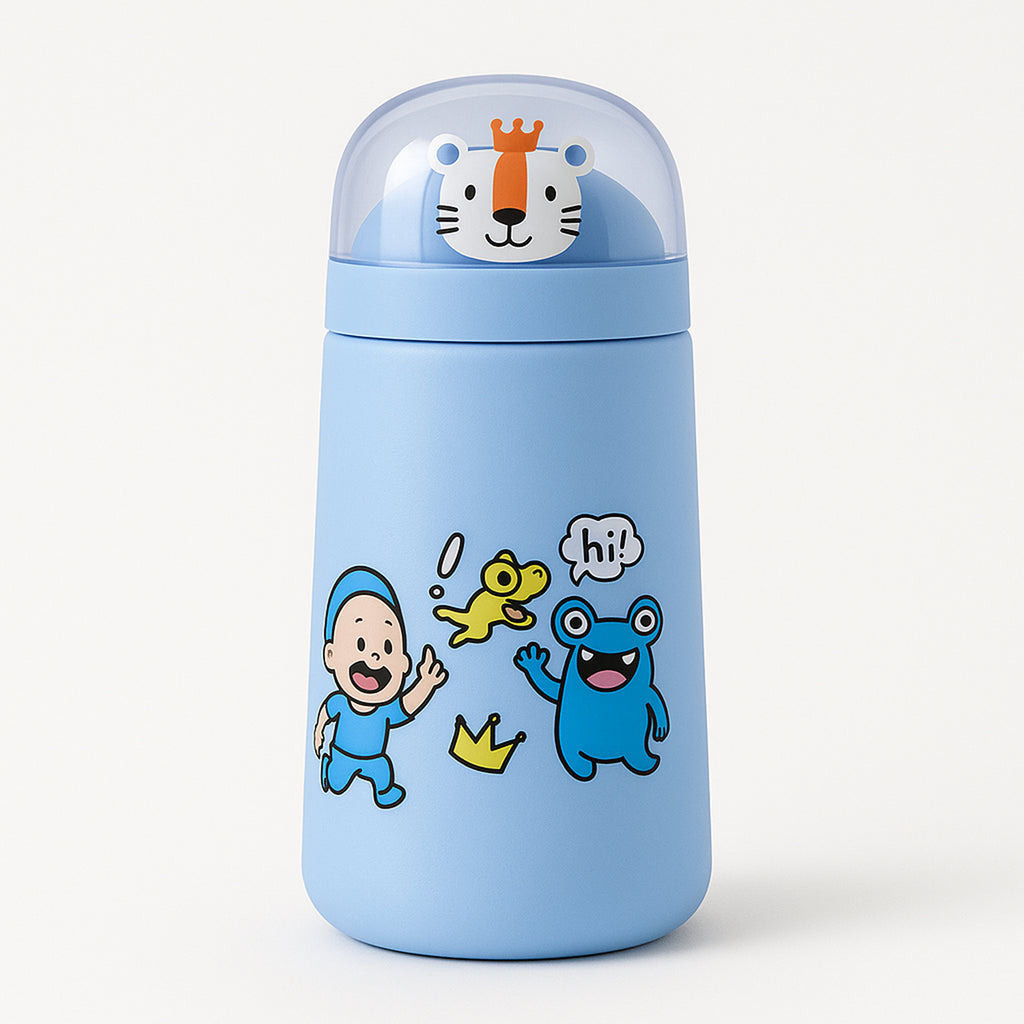 Double Wall Cartoon Glass Water Bottle 350ml