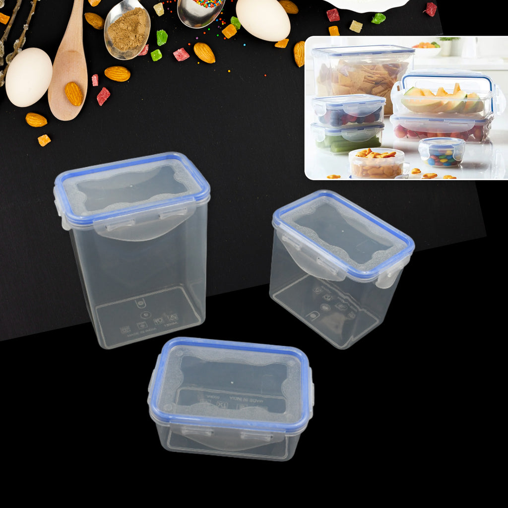 Kitchen Storage Container Set With Food Grade Plastic And Air Seal Lock Lid