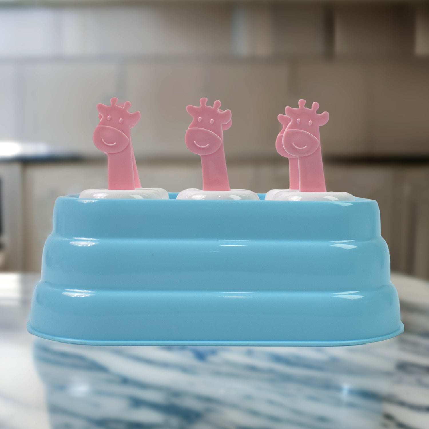 Cavity Popsicle Molds Plastic Giraffe Shape Ice Moulds