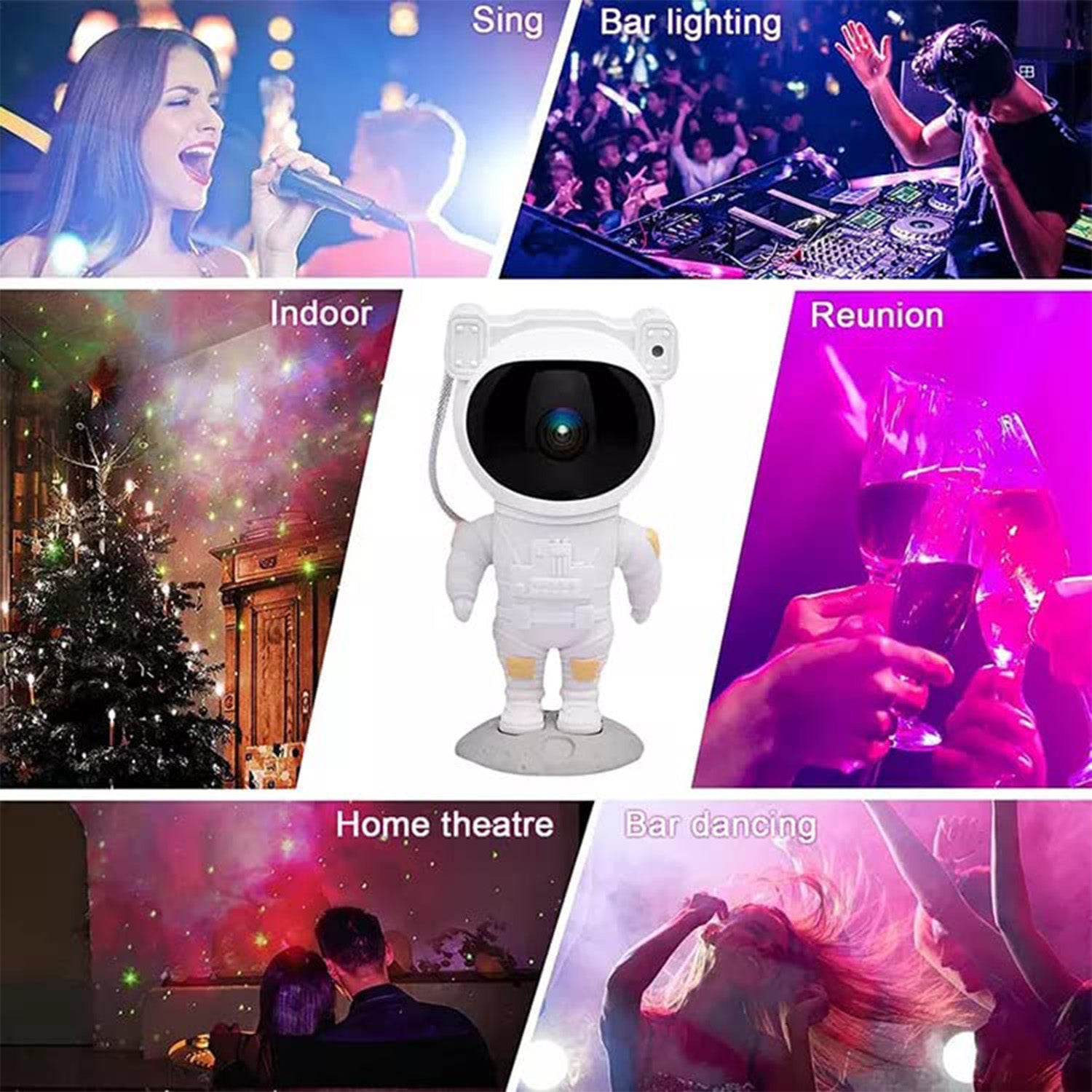 Astronaut Nebula and Stars Projector- Night Lamp for Kids