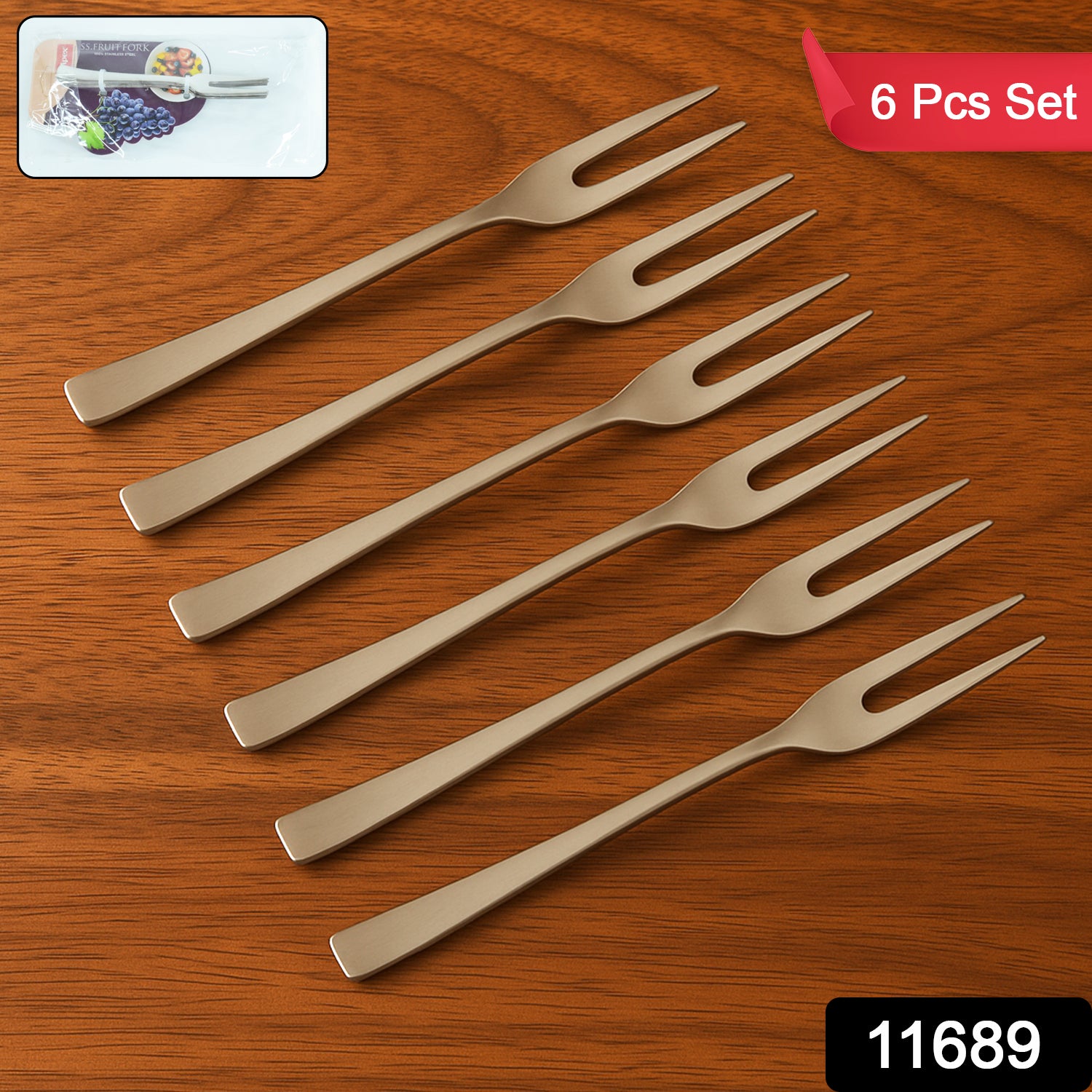 Apex Stainless Steel Fruit Fork (6 Pcs)