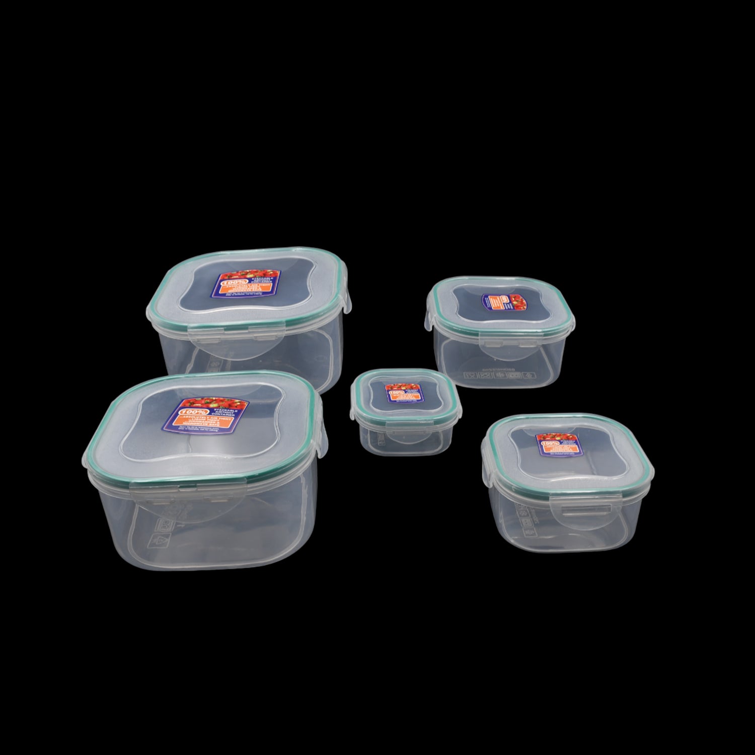 Kitchen Containers Set Fridge Storage Boxes (5 Ps Set)