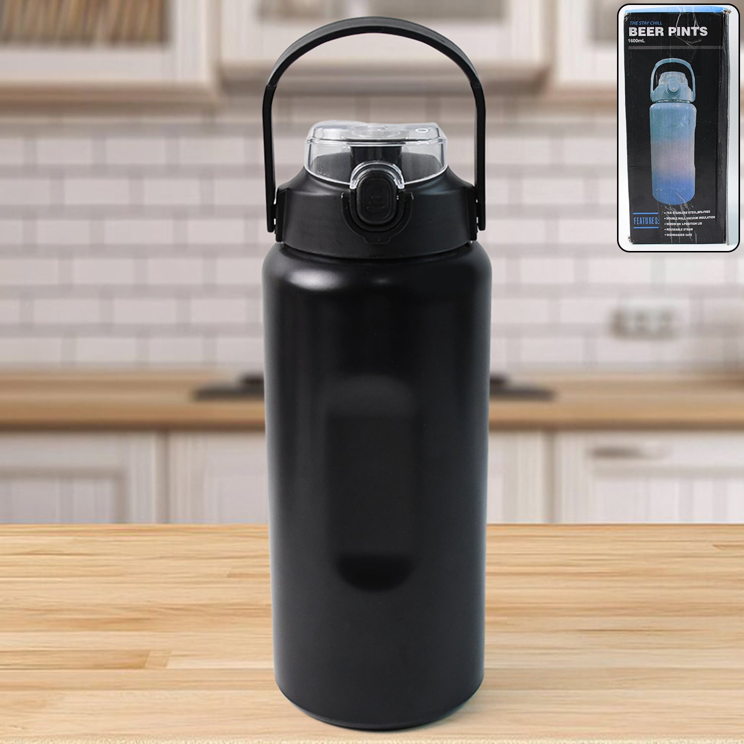 Large Capacity Stainless Steel Insulated Water Bottle 1600ml