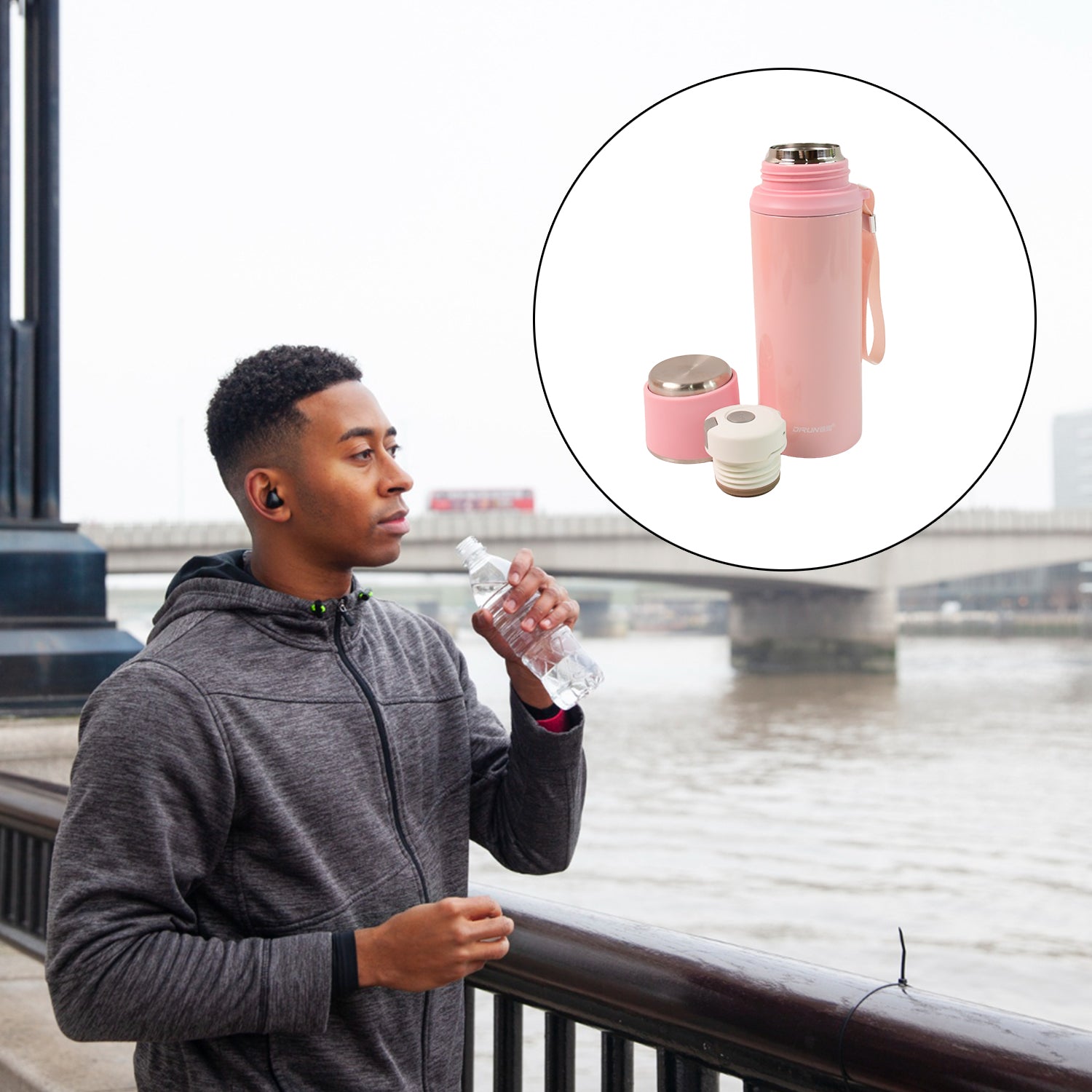 Stainless Steel Vacuum Insulated Water Bottle 600ml