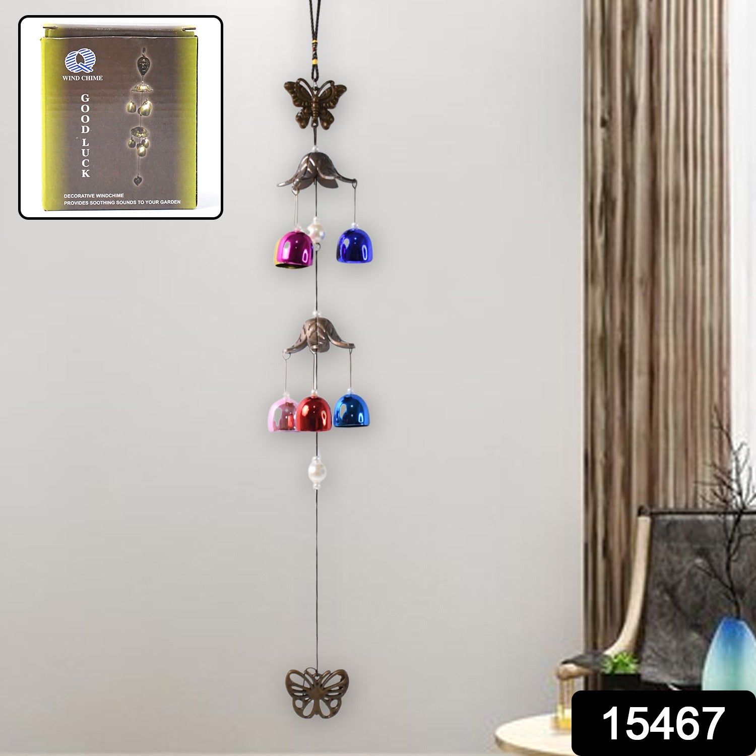 TranquilWings: Decorative Dragonfly Wind Chime – Outdoor Elegance with Soothing Sounds